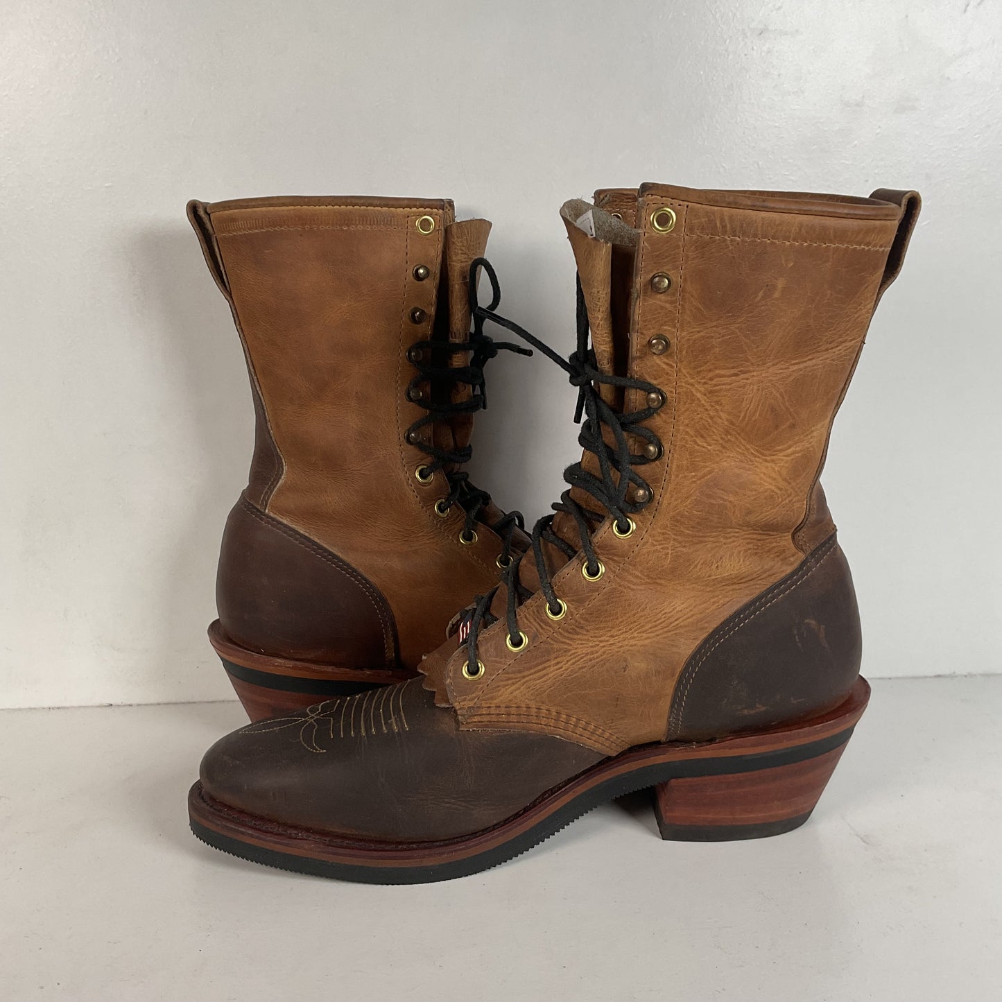 Chippewa Crazy Horse Packer Boots 11 B (Narrow) USA Made