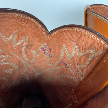 Vintage Justin Fort Worth Cowboy Boots | X Toe | 1960s-1970s | Men’s 9 D