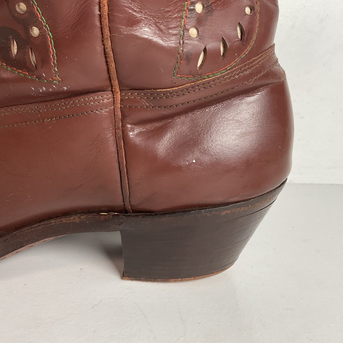 1940s Men’s Goding Pee Wee Cowboy Boots 10.5 D Butterfly Inlay