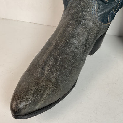 1960s Tony Lama Exotic Elephant Cowgirl Boots Men’s 7 B | Women’s 8 USA Made Gold Label