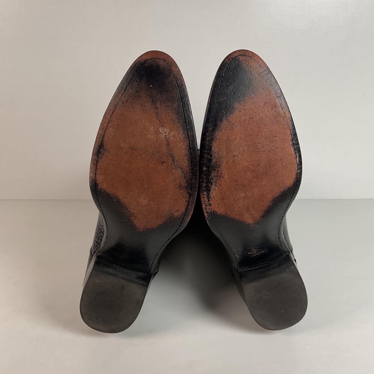 Vintage J. Chisholm Bullhide Cowboy Boots | USA Made | Black Cherry | Men’s 11 D