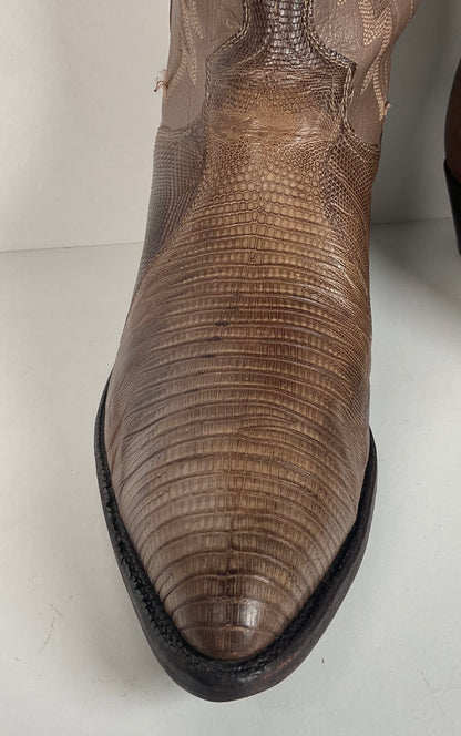 Vintage Panhandle Slim Teju Lizard Cowboy Boots | Men’s 9 D