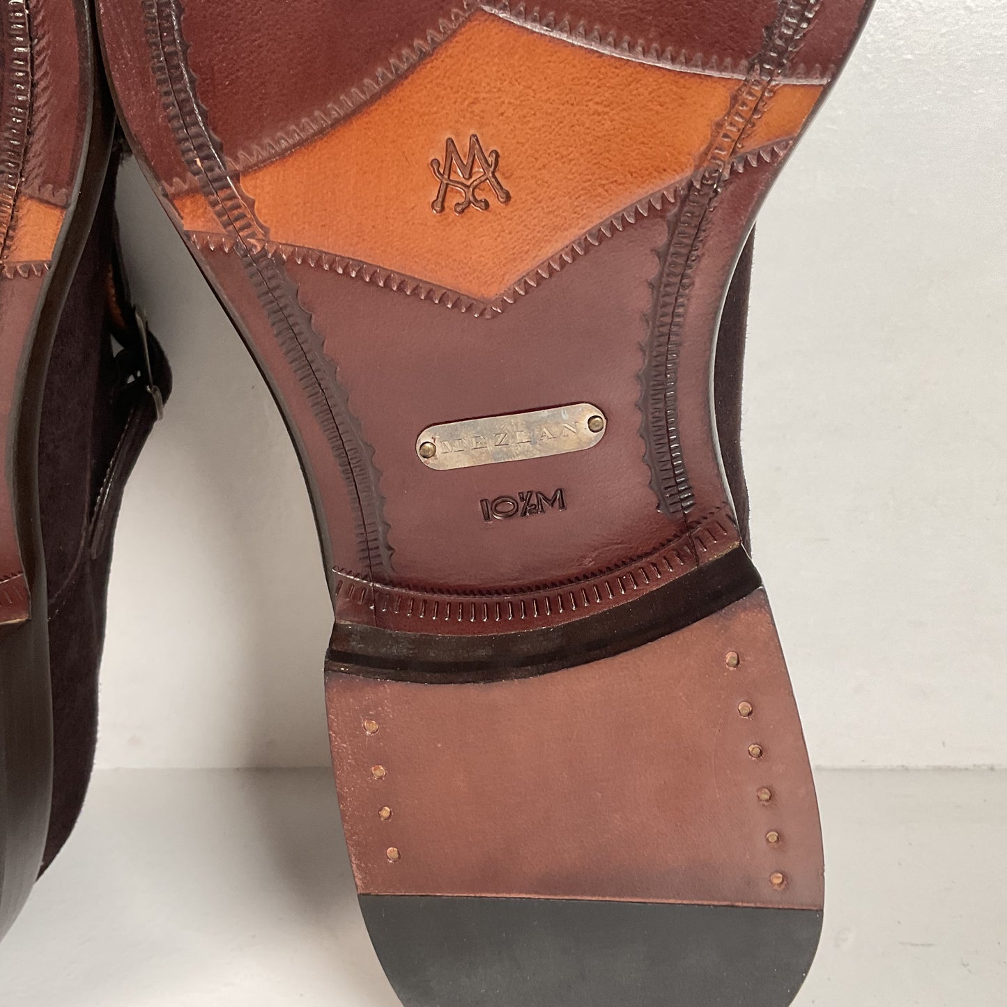 Mezlan Double Monk Strap Shoes | Custom | Nubuck Suede | Brown | Men’s 10.5 M