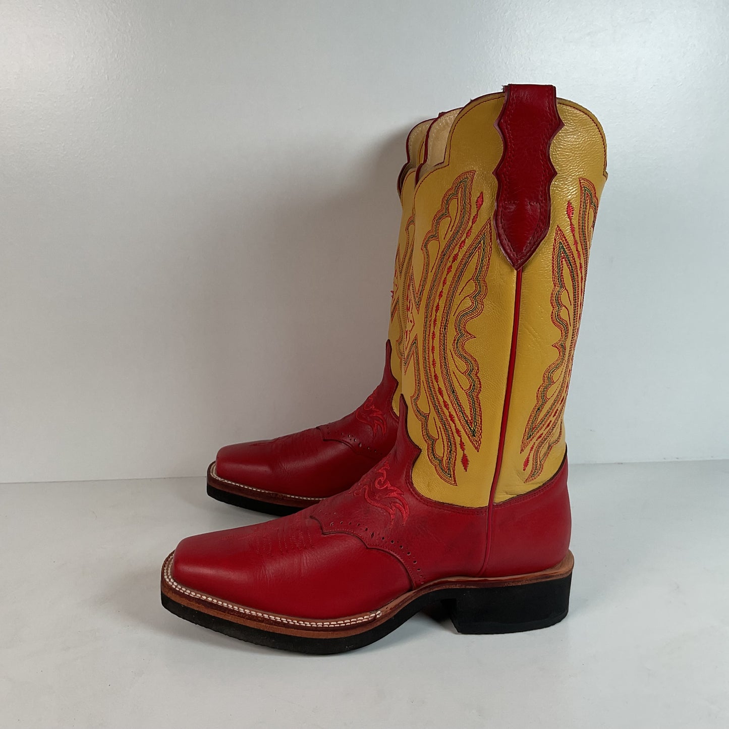 Justin Tekno Crepe Cowgirl Boots | Kansas City Chiefs | USA Made | 8.5 C