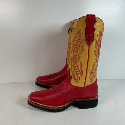 Justin Tekno Crepe Cowgirl Boots | Kansas City Chiefs | USA Made | 8.5 C
