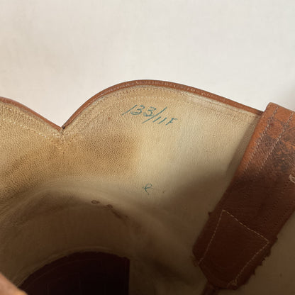 Vintage M.L. Leddy Full Ostrich Quill Cowboy Boots Custom Thrashed