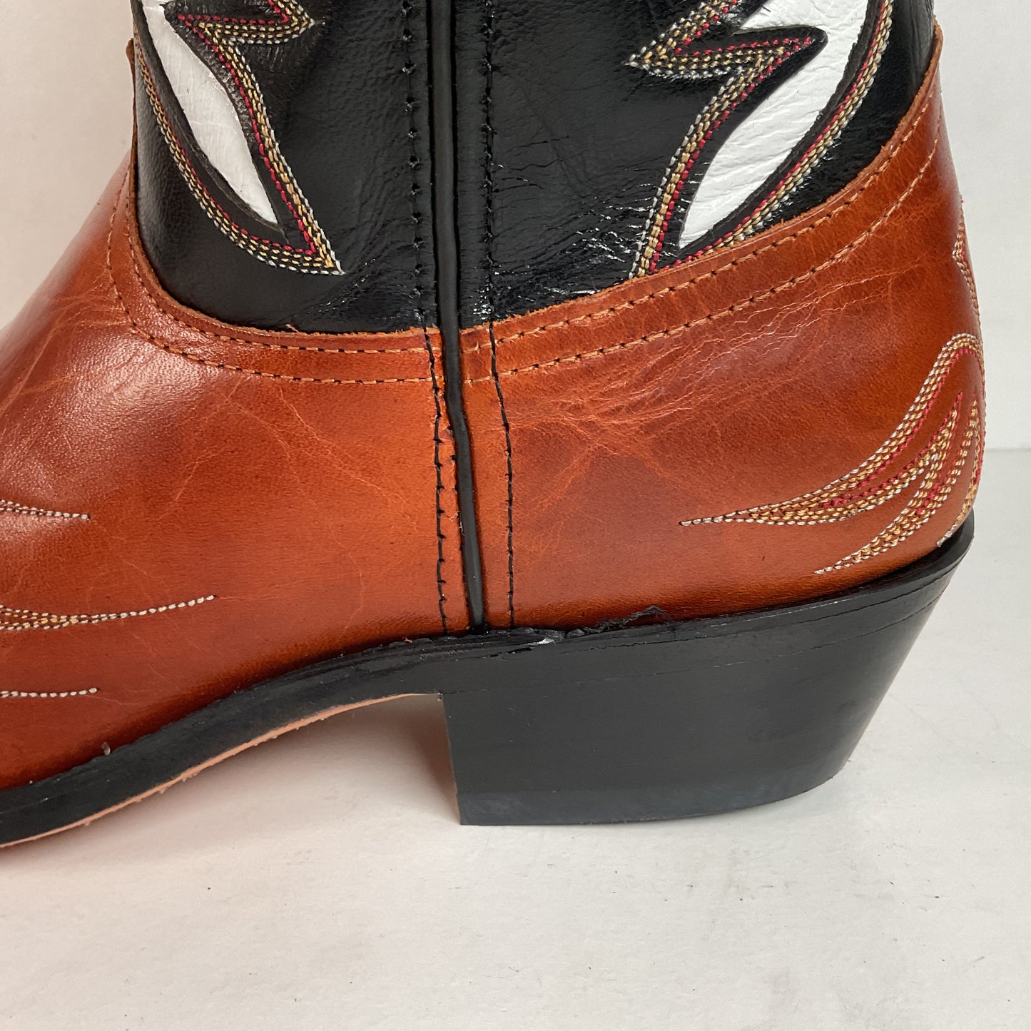 Dan Post For Code West Tooled Cowboy Boots Men’s 10 M USA Made Inlays