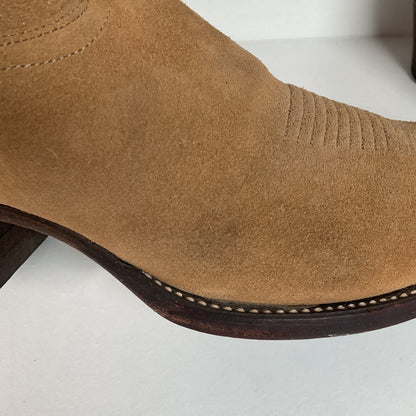 Vintage J. Chisholm Cowboy Boots | Full Suede Rough Out | USA Made | Men’s 9 D