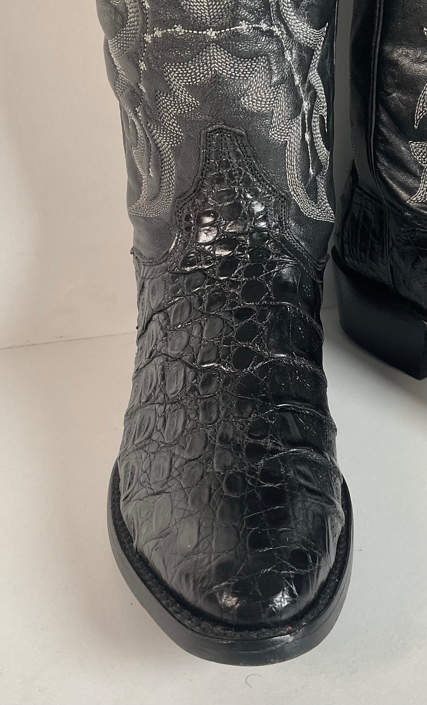 Dan Post Caiman Crocodile Cowboy Boots | Exotic | Blac | Men’s 7.5 D