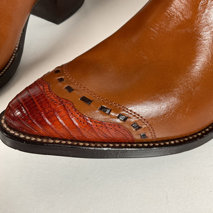 Vintage Nocona Lizard Wingtip Cowboy Boots | 1970s | Teju | Men’s 9 D