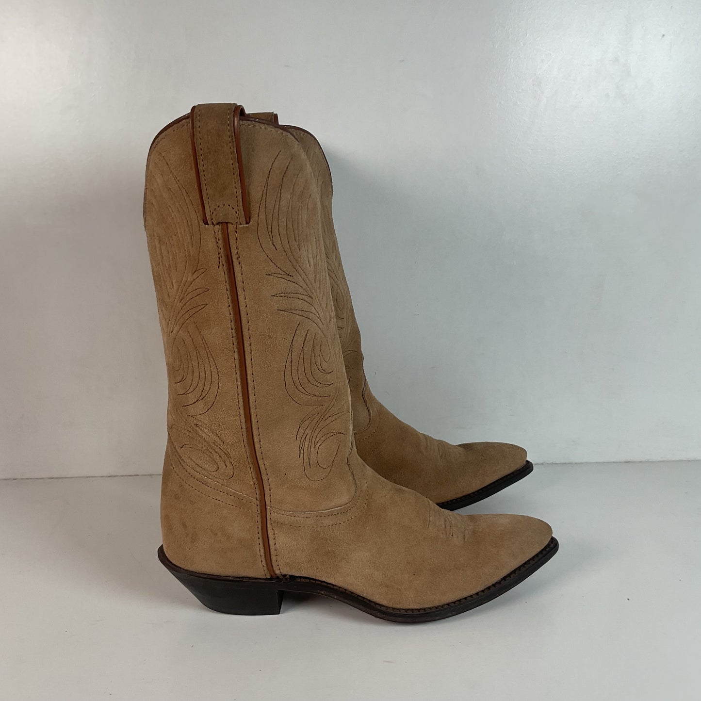 Vintage Women’s Rough Out Suede Cowgirl Boots 8 M USA Made