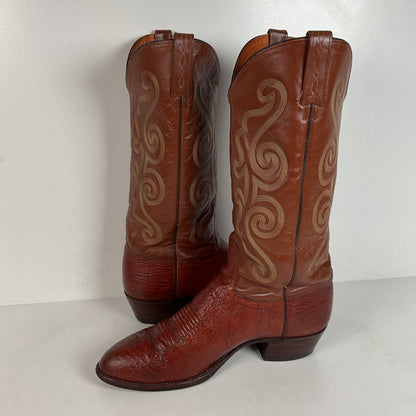 Vintage J. Chisholm Shark Skin Cowboy Boots | USA Made | Exotic | Men’s 10 D