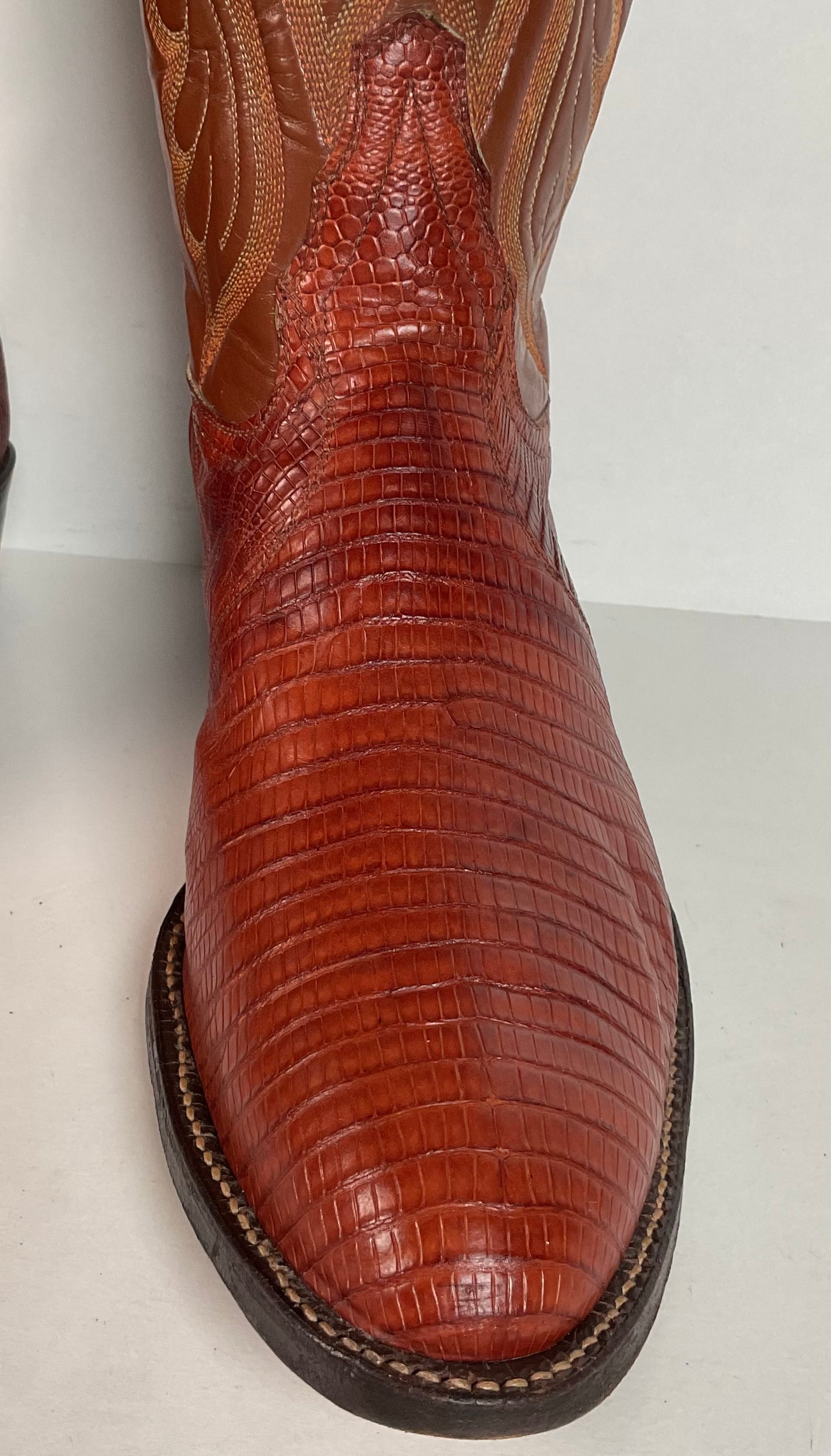 Vintage Tony Lama Teju Lizard Cowboy Boots | Gold Label | Men’s 11 D