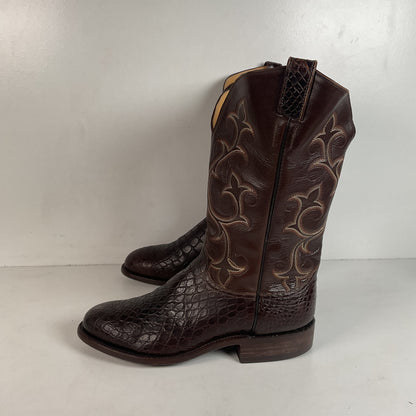 Caboots Nile Crocodile Roper Boots 9.5 E Champion Attitude Custom