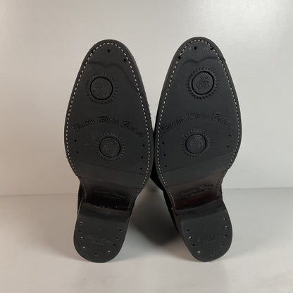 Santa Rosa Brand Cowboy Boots | Rough Out Suede | Midnight Black | Men’s 11.5