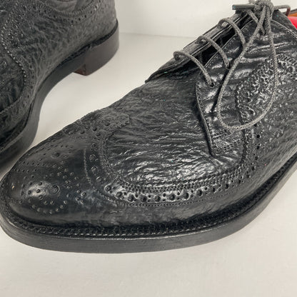 Vintage Florsheim Imperial Derby Shoes | Kenmoor | Exotic Shark | Men’s 8 C