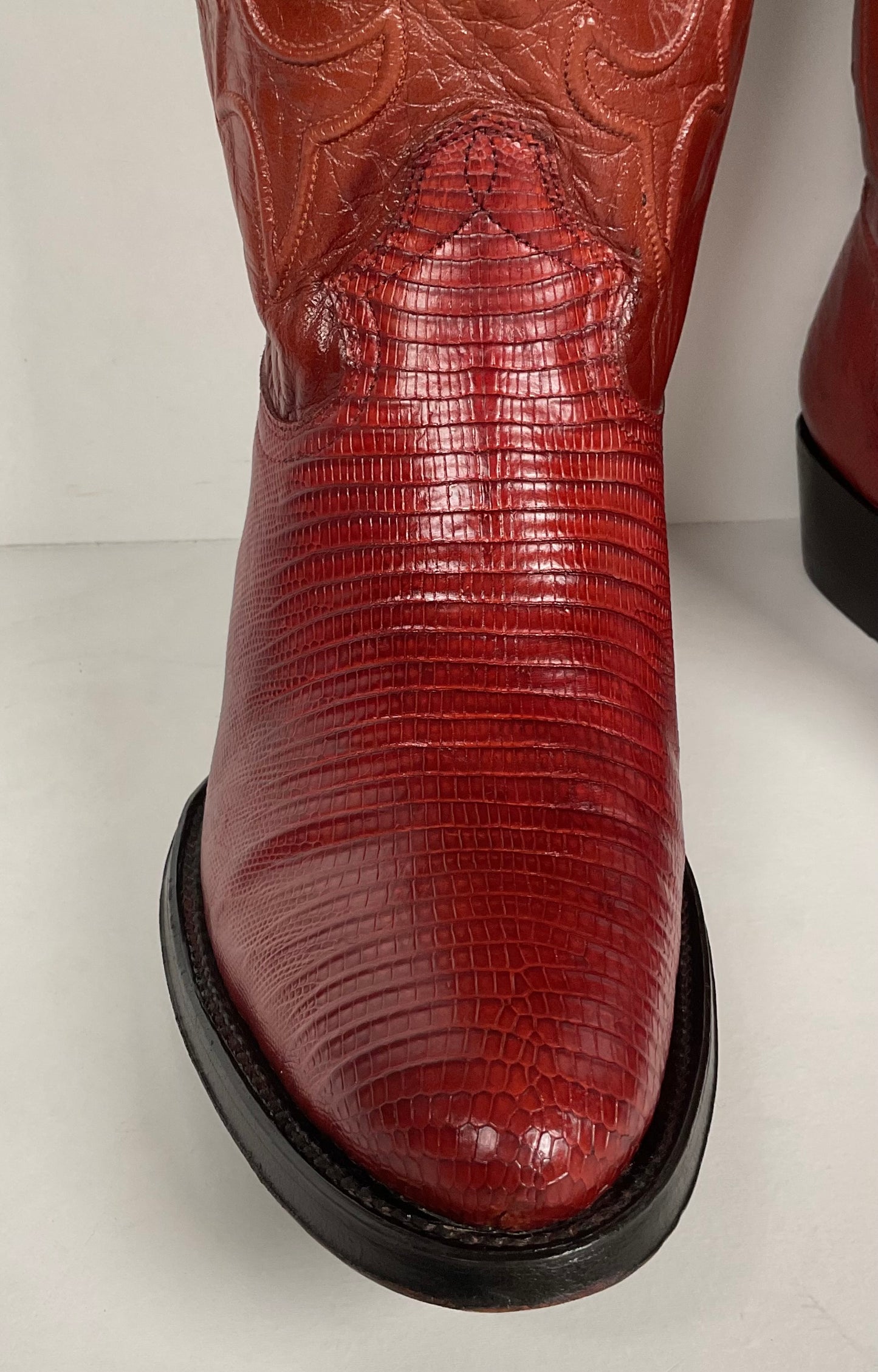 Montana Teju Lizard Cowboy Boots | Tooled Inlays | Men’s 9 D