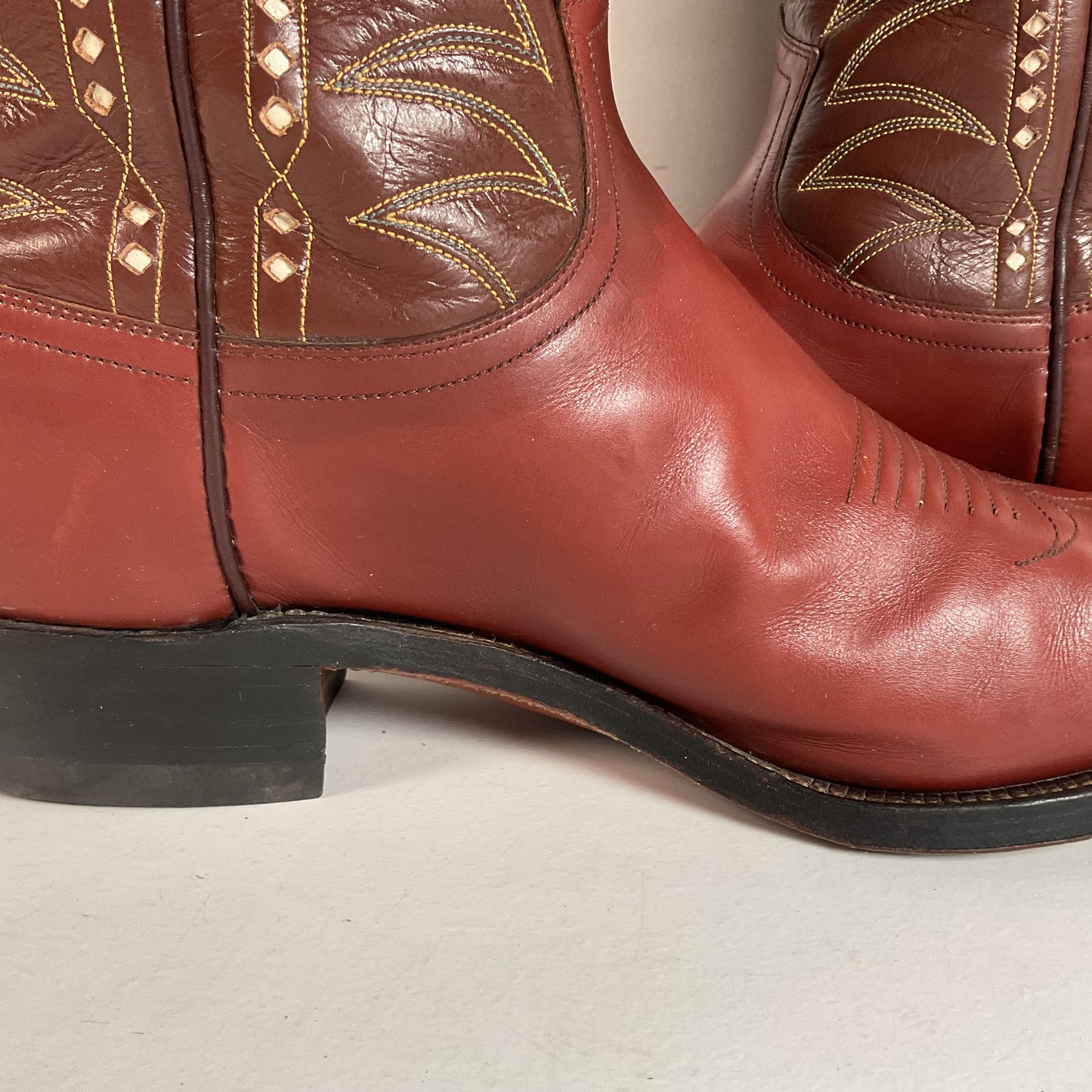 1960s Justin Pee Wee Cowboy Boots 10 D Shorty