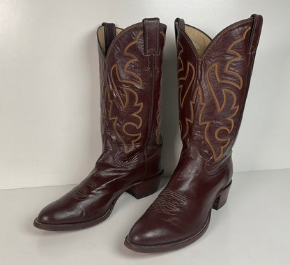 Vintage Justin Pig Skin Cowboy Boots | Wild Boar | USA Made | Men’s 10 D
