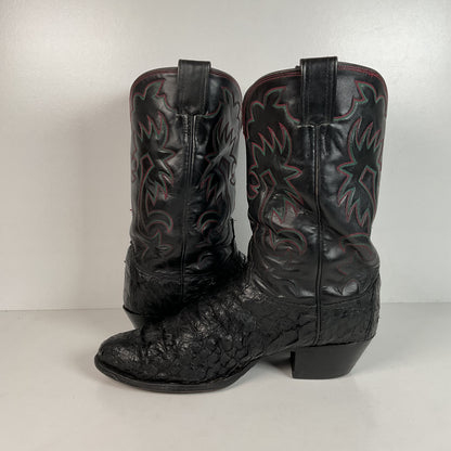 Vintage Olathe Sea Bass Cowboy Boots | Exotic | Distressed | Men’s 13 EE