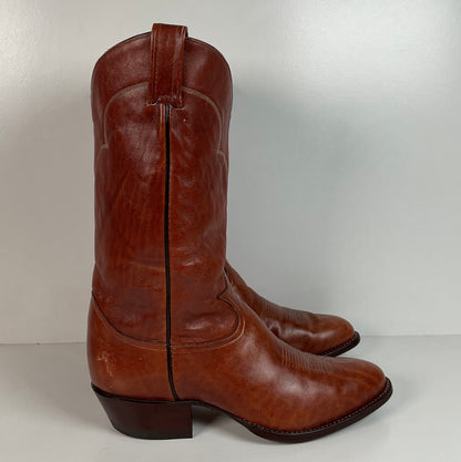 Vintage Tony Lama Chocolate Cow Cowboy Boots | Gold Label | Men’s 11 D