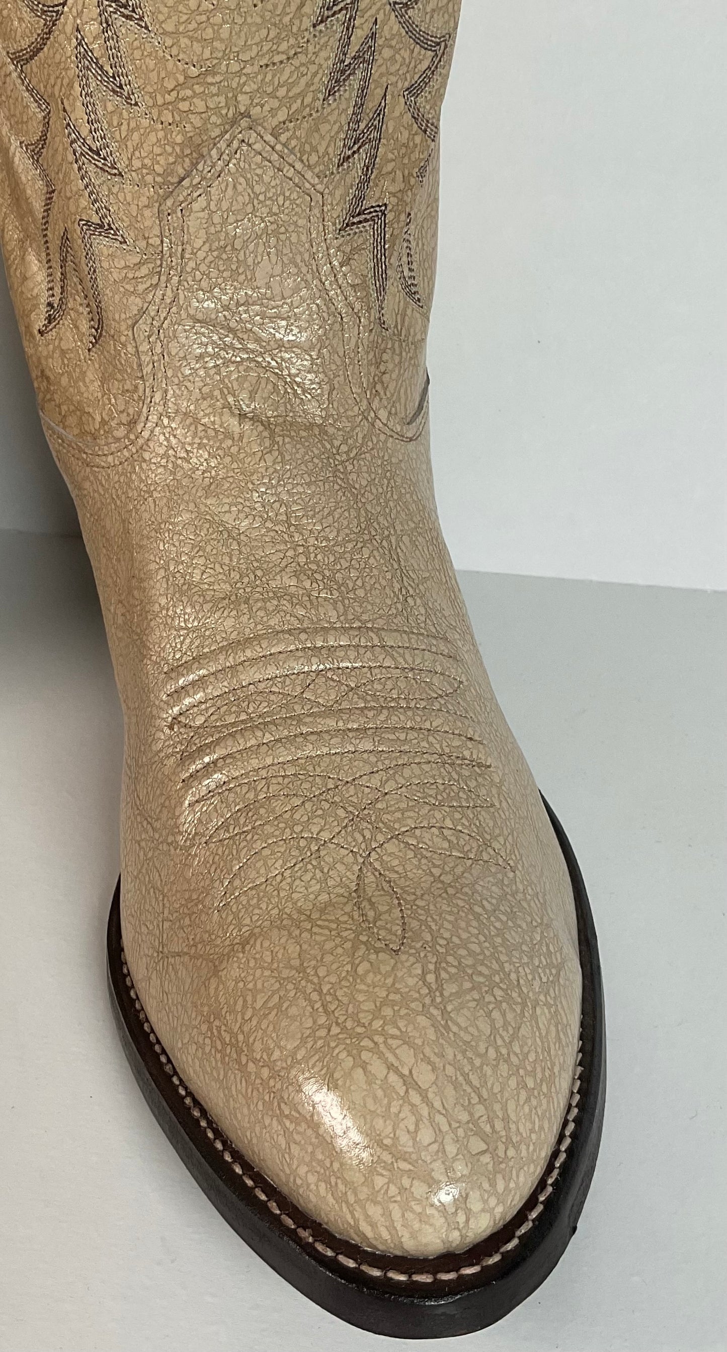 Vintage Nocona Kangaroo Cowboy Boots | USA Made | Sand | Men’s 10 D