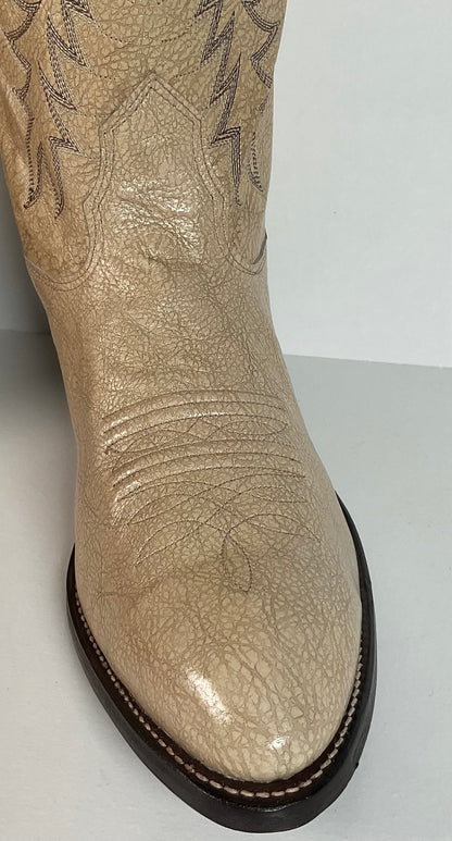 Vintage Nocona Kangaroo Cowboy Boots | USA Made | Sand | Men’s 10 D