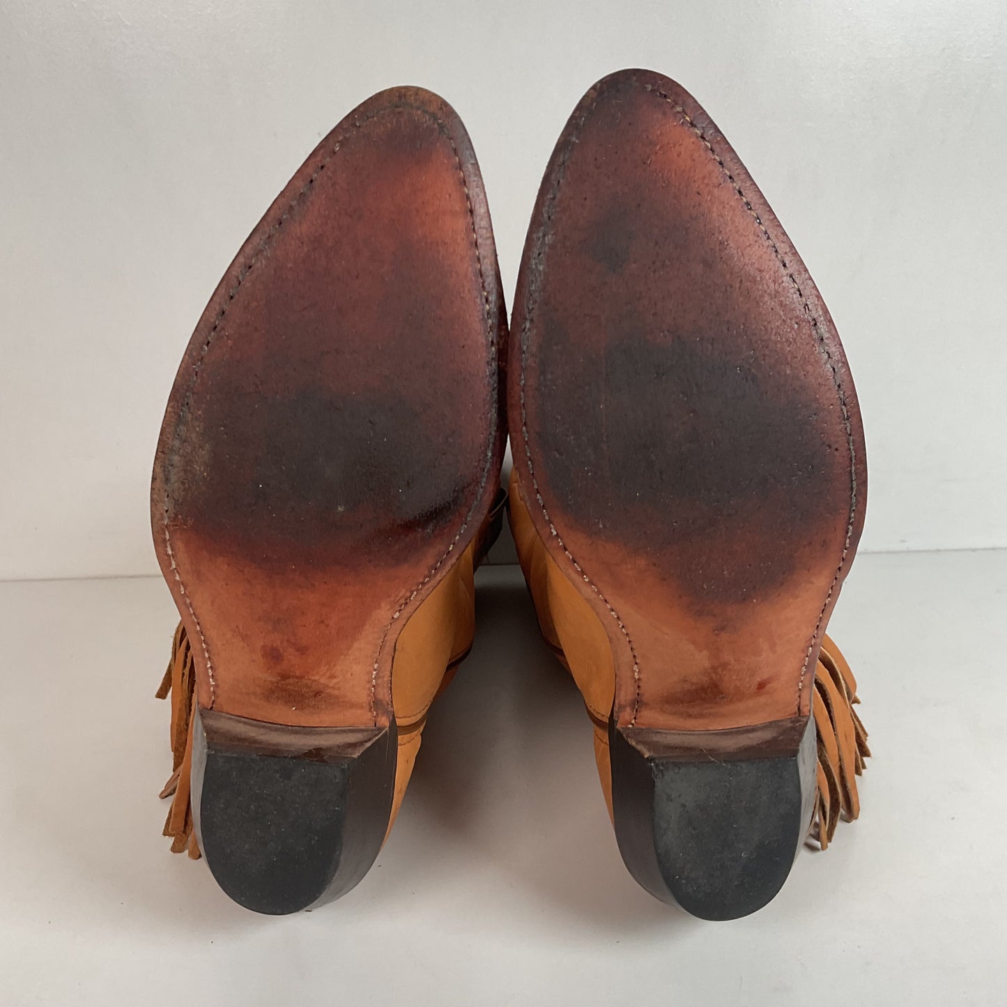 Vintage Code West Navajo Fringe Cowgirl Boots 8.5 M USA Made