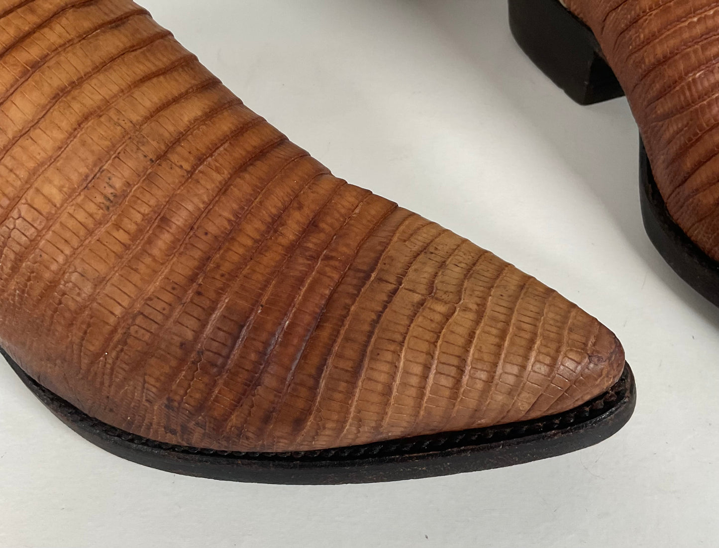 Vintage Cuadra Butterfly Cowgirl Boots | Teju Lizard | Tooled Inlays | Women’s 8