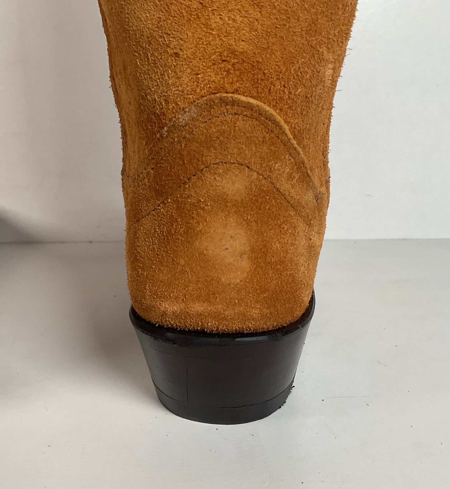 Olathe Full Rough Out Suede Cowboy Boots | USA Made | Men’s 9 B | Women’s 10