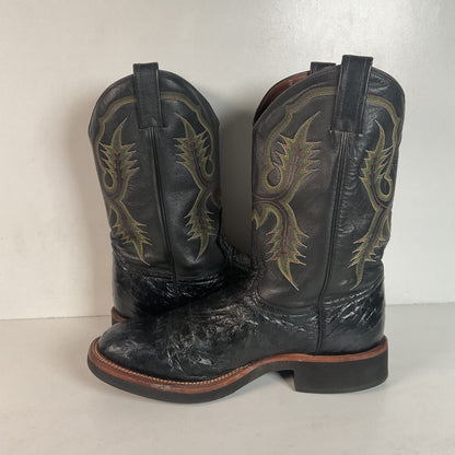 Tony Lama Ostrich Roper Boots | Crepe Sole | USA Made | Men’s 10 D