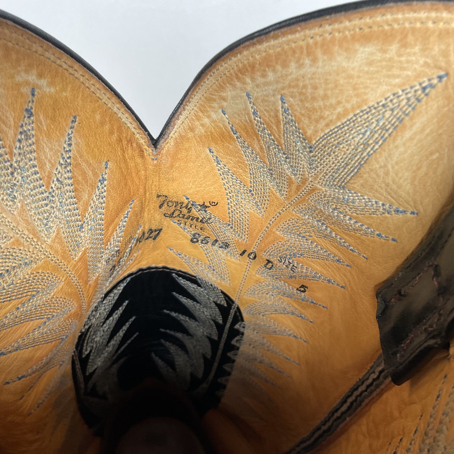 Vintage Tony Lama Cowboy Boots | Nocona Belt | Safari | Gold Label | Men’s 10 D