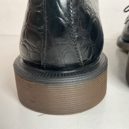 Vintage Dr. Martens Crocodile Embossed Derby Shoes Men’s 8 UK | 9 US England