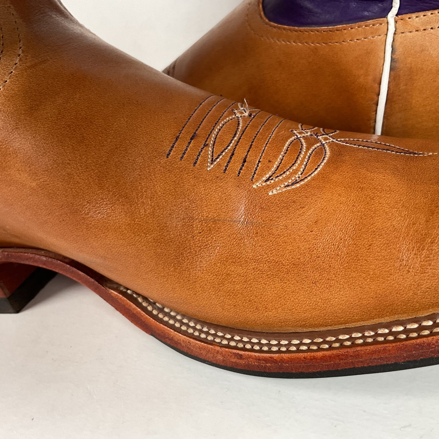 Anderson Bean Tan Crazy Horse Cowboy Boots | Purple Mad Dog | Men’s 12 D