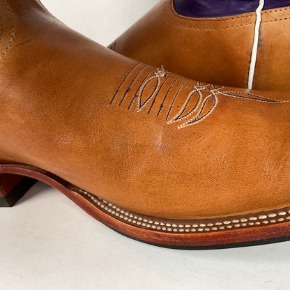 Anderson Bean Tan Crazy Horse Cowboy Boots | Purple Mad Dog | Men’s 12 D