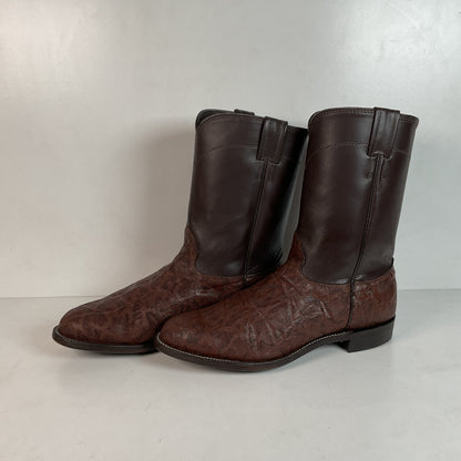 Vintage Larry Mahan Elephant Roper Cowboy Boots 10.5 E Exotic