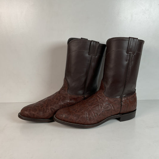 Vintage Larry Mahan Elephant Roper Cowboy Boots 10.5 E Exotic