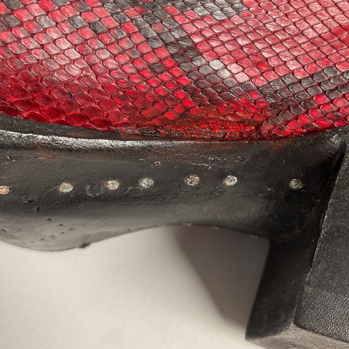 Vintage Justin Python Cowgirl Boots | Snakeskin | USA Made | Red | Women’s 7.5 B