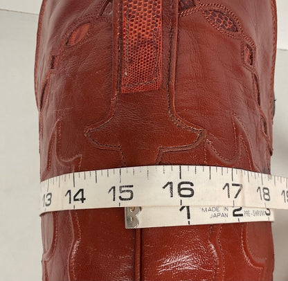 Montana Teju Lizard Cowboy Boots | Tooled Inlays | Men’s 9 D
