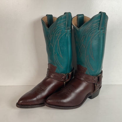 Frye Women’s Billy Teal Harness Western Boots 8.5 B