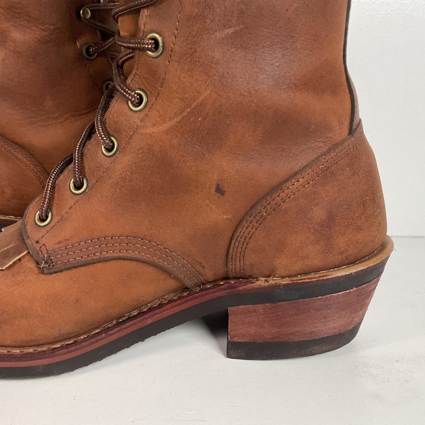 Vintage Abilene Lace Up Packer Boots Men’s 8.5 D USA Made