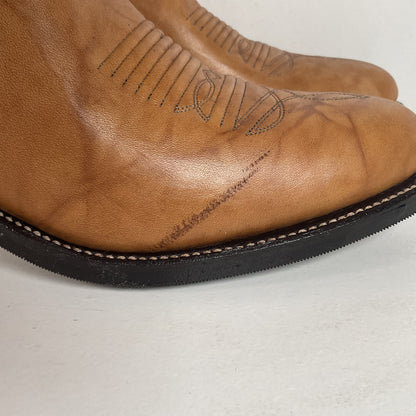 Vintage J. Chisholm Western Work Boots | USA Made | Pecan Taurus | Men’s 10 D