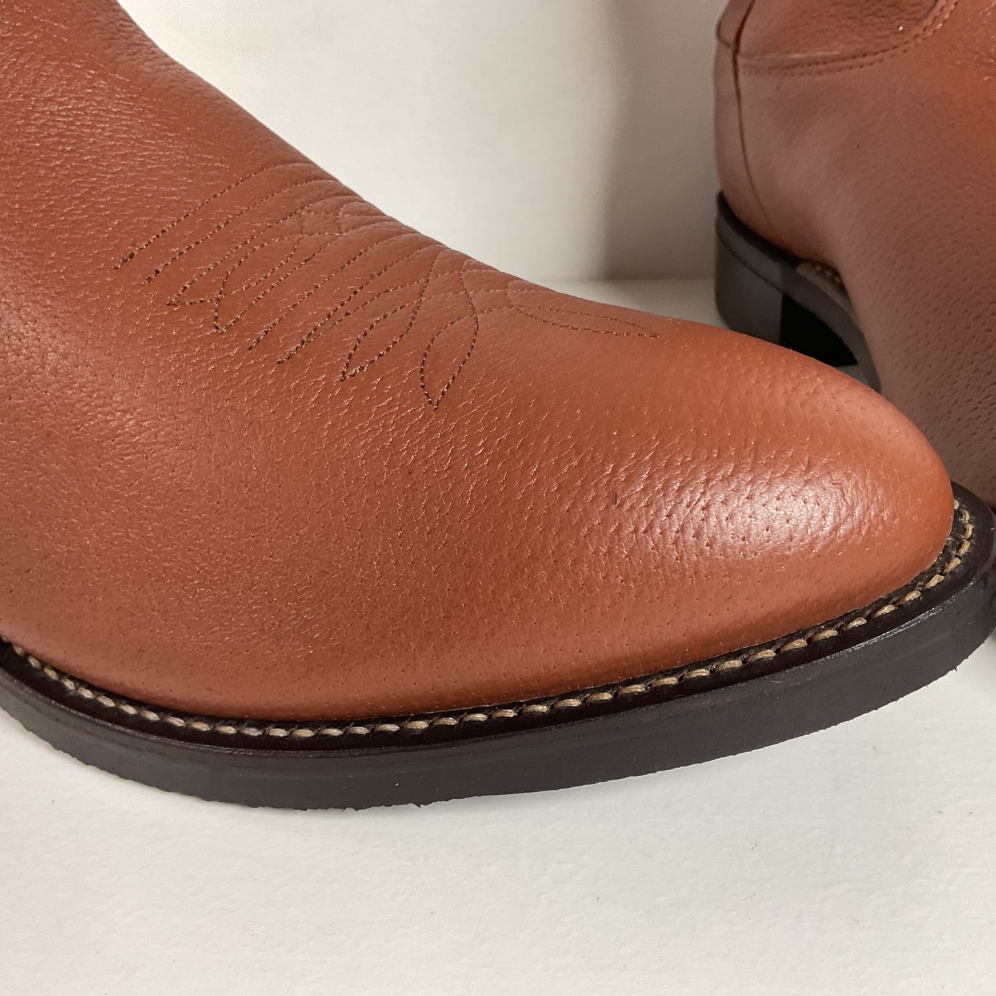 Vintage Nocona Pig Skin Cowboy Boots | Rust Brown | USA Made | Men’s 10 EEE