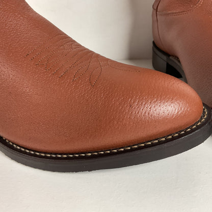 Vintage Nocona Pig Skin Cowboy Boots | Rust Brown | USA Made | Men’s 10 EEE