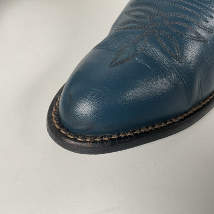 Vintage Tony Lama Gold Label Cowgirl Boots | Blue | Women’s 7.5 M