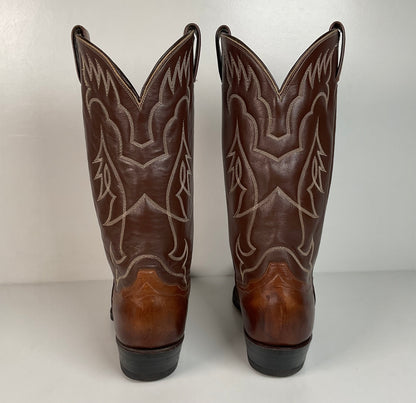 Vintage Tony Lama Lizard Wingtip Cowboy Boots | Gold Label | Men’s 9.5 D