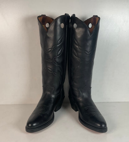 Vintage Double H Tall Buckaroo Cowboy Boots 11 D Old Label USA Made
