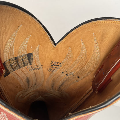 Vintage Tony Lama Chocolate Cow Cowboy Boots | Gold Label | Men’s 8 | Women’s 9