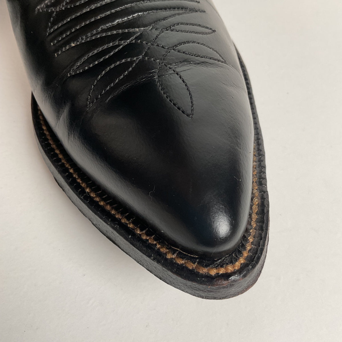 Vintage Nocona Cowboy Boots | 1970s | Black Calf | Men’s 7.5 D