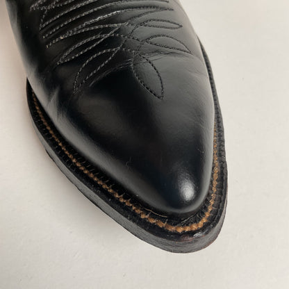 Vintage Nocona Cowboy Boots | 1970s | Black Calf | Men’s 7.5 D